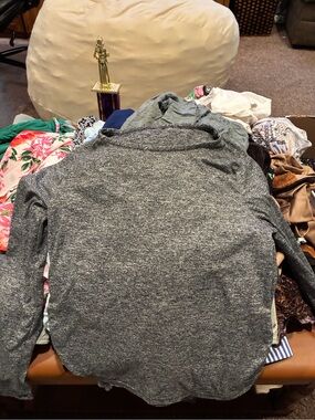 YMI Heather Gray Cowl Neck Sweater